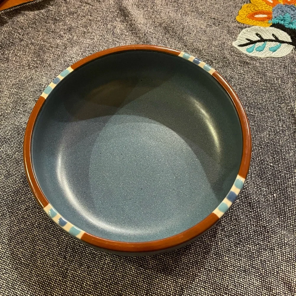 Vintage Mesa Dansk blue cereal , fruit bowl Japan
